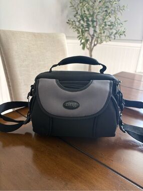 Zing Black and Gray Camera Bag with Shoulder Strap